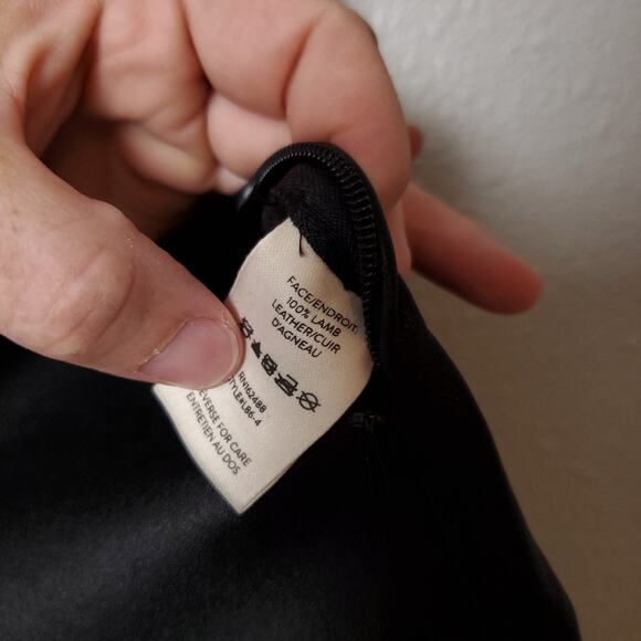 100% Lamb Leather Leader High Rise Sleek Matte Pants Sz 6 New - Picture 9 of 12